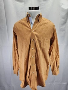 Camisa abotonada Paul Fredrick para hombre talla 17-37 naranja a cuadros 100 % algodón LEER - Imagen 1 de 7