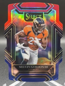 Panini Select #212 2021 Melvin Gordon III ROJO Y AZUL PRIZM TROQUELADO BRONCOS - Imagen 1 de 2