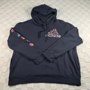 Adidas Floral Graphic Hoodie Sweatshirt Pullover Schwarz Rosen XL Extra Large - Bild 1 von 10