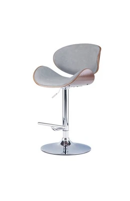 Simpli Home Marana Adjustable Bar Stool in Gray and Brown - Image 1 of 4