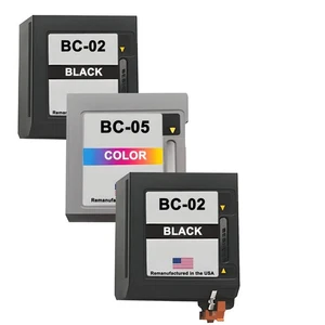 Compatible Ink Cartridge For Canon BC-02 Twin Black/ BC-05 Color-USA - Picture 1 of 2