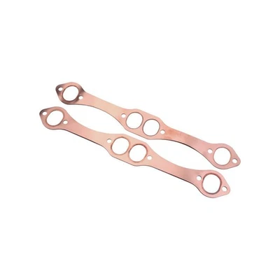 2PCS SBC Oval Port Copper Header Exhaust Gaskets For Chevy SB 327 305 350 383 - Image 1 of 4