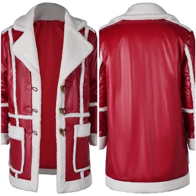 Red One Nick Santa Claus Coat Cosplay Costume Halloween Carnival Suit - Image 1 of 4
