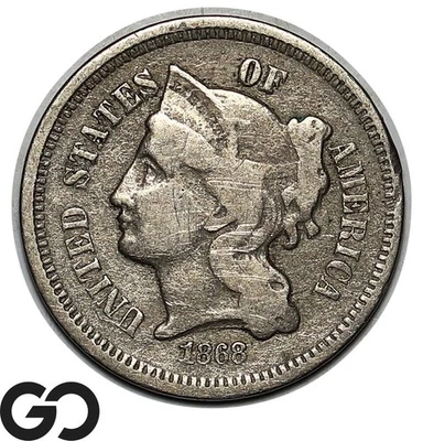 1868 Three Cent Nickel - Image 1 of 3