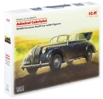 ICM 1/35 German Admiral Open Staff Car con figura modello in plastica 35471 d... - Immagine 1 di 4