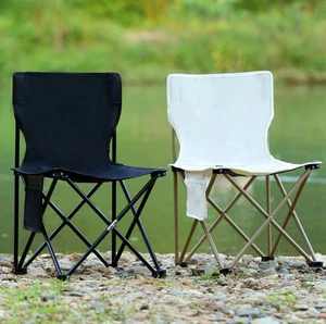 Silla de Camping Plegable Grande Pesca Exterior con Portavasos y Bolsa de Transporte - Imagen 1 de 8