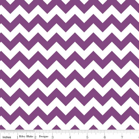 Chevron Purple Small Chevron by RBD Designers for Riley Blake, 1/2 yard fabric - Image 1 of 1