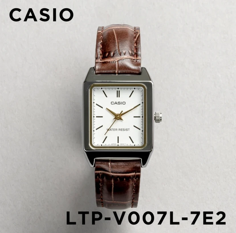 LTP-V007 Casio Women Analog metal Watch silver Dial Original water resistant