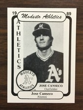 1989 CHONG Modesto A's #34 JOSE CANSECO   MINT or BETTER   FXI9020626