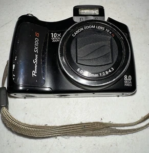 Canon Powershot SX100 IS 8MP Digital Camera 10x Optical Zoom FOR PARTS OR REPAIR - Picture 1 of 4
