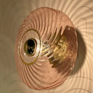 ELEMENTS LIGHTINGS COLLECTION ROXANNE APPLIQUE MURALE EN VERRE ROSE NEUF - Picture 1 of 1