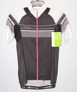 NEW Cannondale Women's L.E. Cycling Jersey Size Small Black Pink Full Zip 2F117 - Picture 1 of 6