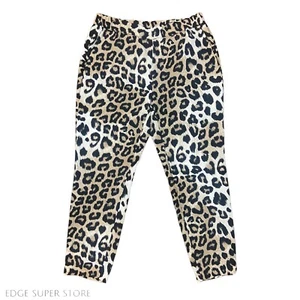 Banana Republic Hayden Leopard Animal Print Stretch Waist Jogger Pants Sz Small - Picture 1 of 5