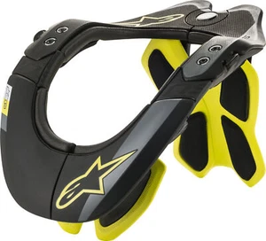 Alpinestars BNS Tech-2 Neck Support Black/Yellow L/XL 6500019-155-L/XL - Picture 1 of 2