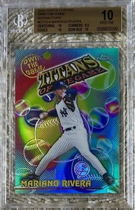 2000 TOPPS CHROME TITANS OF THE GAME REFRACTOR MARIANO RIVERA BGS 10 POP 1 - Bild 1 von 2