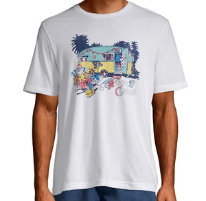 Christmas in July Shirt Santa on Summer Vacation Camper Relaxing Mens Large-2XL - Picture 1 of 4