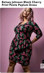 will relist in July ---- Torrid 2x Betsey Johnson Black with Cherry Sz 2 18-20 - Picture 1 of 9