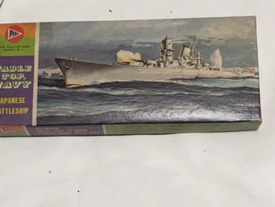 Mesa Pyro vintage azul marino escala 1/1200 acorazado japonés Yamato C 385-50 Foto 1 de 2