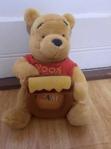 Winnie The Pooh Plush Teddy Photo Frame Soft Toy - Picture 1 of 3