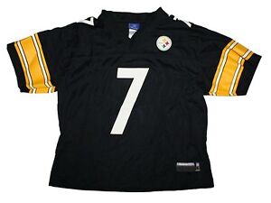 Kids Reebok NFL Pittsburgh Steelers #7 Ben Roethlisberger Football Jersey Size L