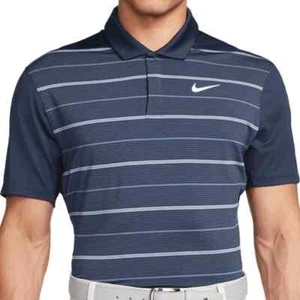 Nike Dri-FIT TW Tiger Woods Striped Golf Polo Shirt Blue Size XL DR5318-410 - Bild 1 von 6