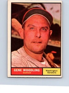 VINTAGE BASEBALL CARD TOPPS 1961 WASHINGTON SENATORS GENE WOODLING NO303 - Picture 1 of 2