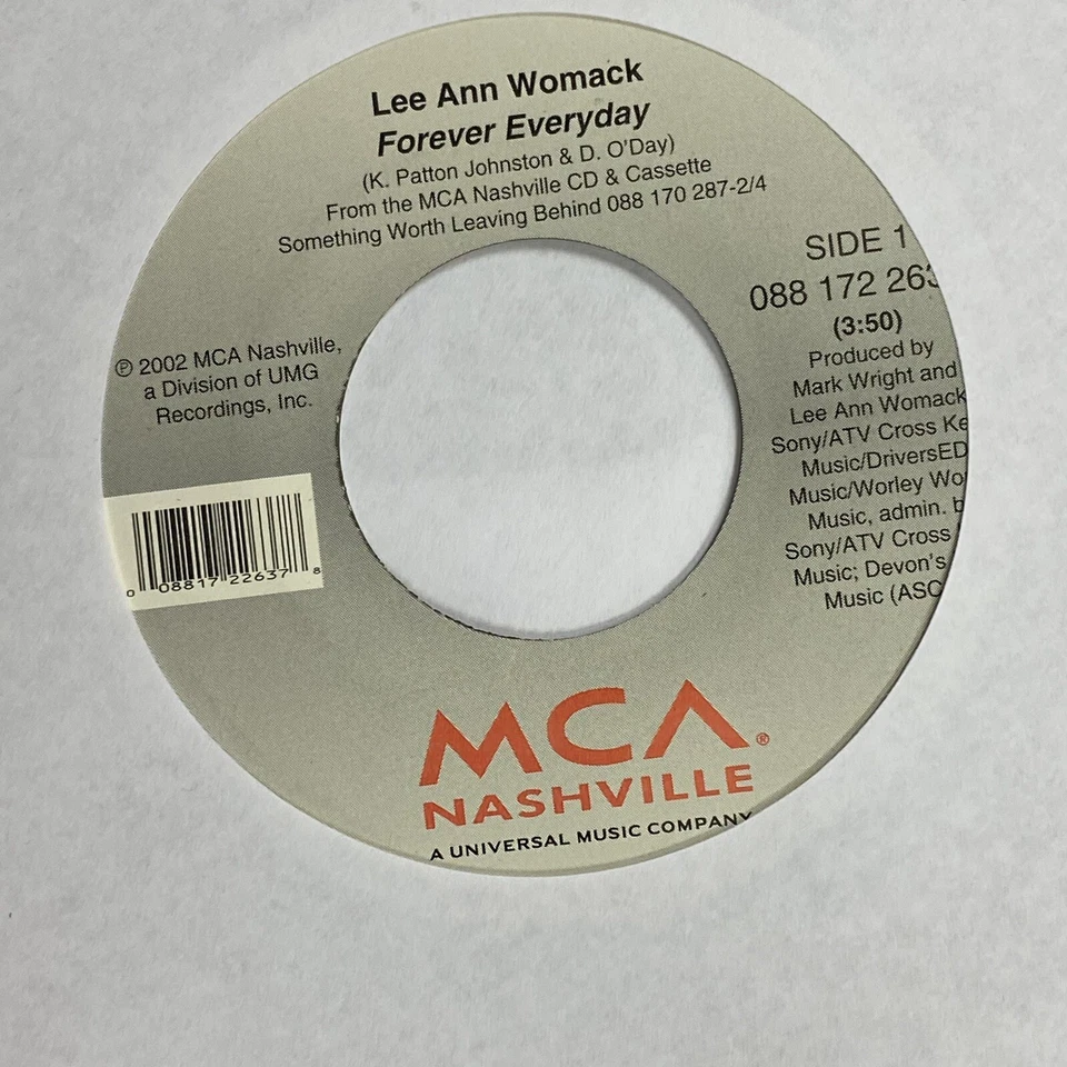 Lee Ann Womack - Forever Everyday / Talk to Me - 2002 MCA Nashville 45 RPM VG+ - Image 1 of 2