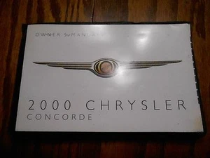 00 Chrysler Concord Owners Operators Manual 2000 - Picture 1 of 1
