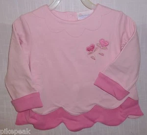 Suéter top para niñas talla 3 de American Girl bebé pequeño manga larga rosa algodón - Imagen 1 de 4