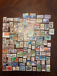 us postage stamps used lot. 500+ stamps, no duplicates. 1980-2002. Off paper - Picture 1 of 5