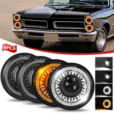 Faros LED HI/LO DRL intermitente 4 piezas 5 3/4" 5,75 para GTO Grand Prix Foto 1 de 4