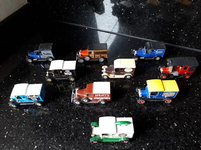 MODELLAUTOS "MATCHBOX YESTERDAY", 10 Modelle, Masstab 1:48 ohne Box, used - Bild 1 von 4