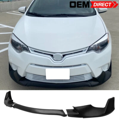Fits 14-16 Toyota Corolla Base L LE Sport Style 3PCS Front Bumper Lip Bodykit PU Foto 1 de 4