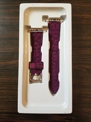 Apple Watch Band 38/40mm - Flocked Leopard Print - Mulberry Purple - Heyday - Image 1 of 4