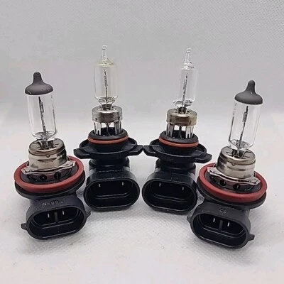 Sylvania & Osram Halogen Headlight Bulb 9005 & H11 High/Low Beam Full Set of 4 - Image 1 of 4