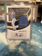 2022 Panini Immaculate Bobby Witt Jr Jumbo Socks Relic Auto RC Card 59/63 Royals