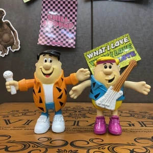 2pcs The Flintstones Fred Flintstone Barney Rubble Iron Wire Figurine Figure - Picture 1 of 8