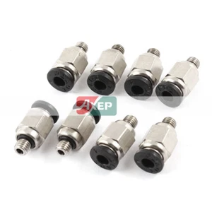 A● 8 Pcs M5 Male Thread to 4mm Hole Tube Push in Connect Straight Quick Fittings - Picture 1 of 2