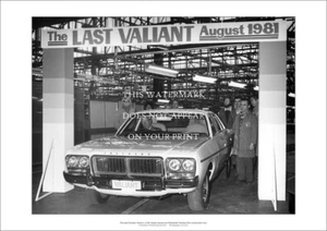 Chrysler Valiant CM A2 estampado artístico - The Last Valiant 1981 - 59 x 42 cm póster - Imagen 1 de 3