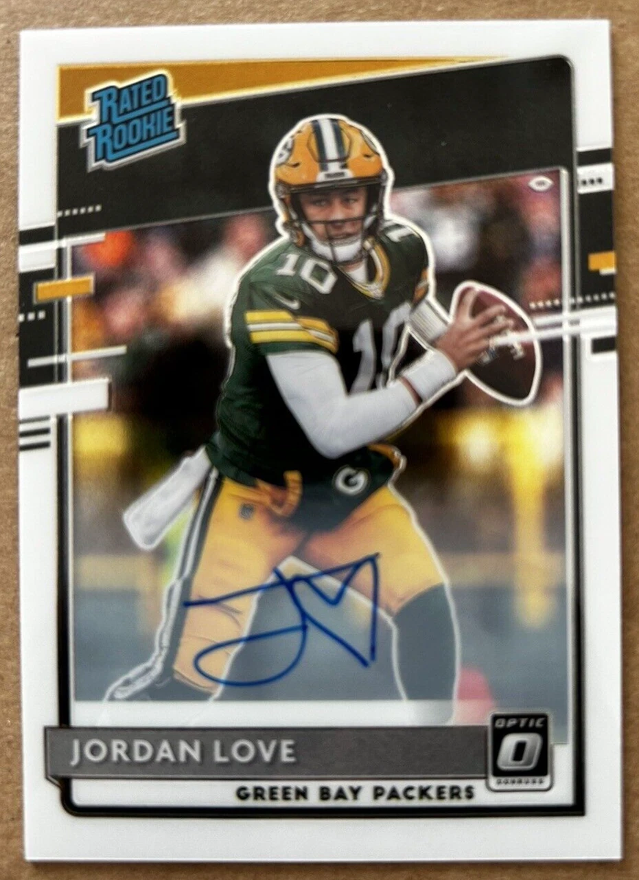 2020 Jordan Love Panini Donruss Optic Rated Rookie #86/150 RC Auto