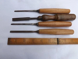 CINCELES TALLADOS EN MADERA/MADERA X 4 - Imagen 1 de 3
