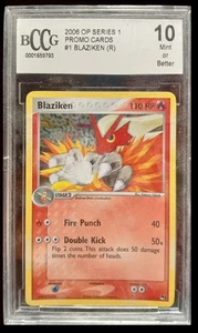 2006 Pokemon OP Series 1 Promo Cards Blaziken BCCG 10 English #1 Holo - Picture 1 of 2