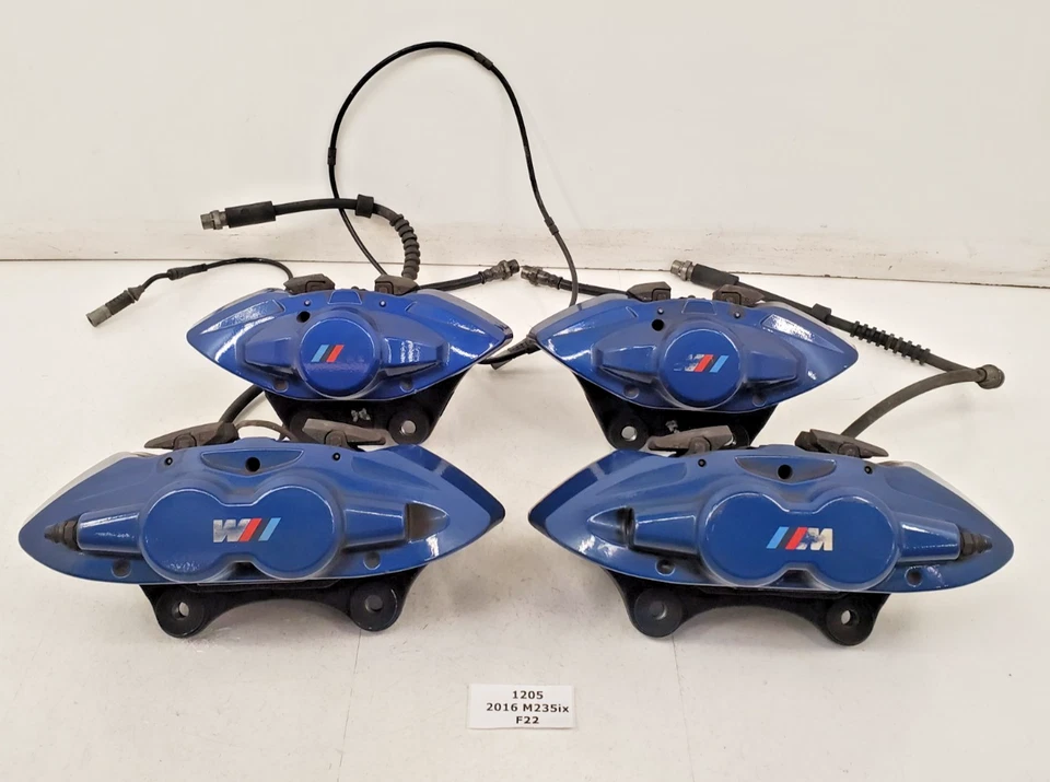 ✅ 14-20 OEM BMW F22 F23 M235i M240i Front Rear Brake Calipers Brembo SET Blue - Image 1 of 4
