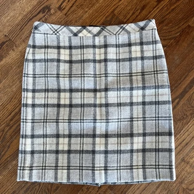Falda Lápiz LL Bean Mezcla Lana Cuadros Talla 12 Forrada Ajuste Favorito Preppy Academia Foto 1 de 4