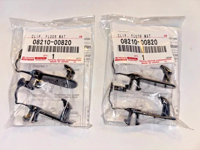 Ganchos para tapete de assoalho Lexus de fábrica OEM retenção segurar clipe suportes OEM novo conjunto com 4 - Imagem 1 de 2