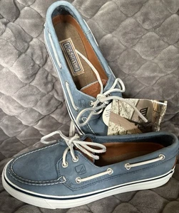 NUEVO/NUEVO EN CAJA Para Hombres SPERRY TOP SIDER Bal Harbour 2 Ojos CUERO Barco Cubierta Zapatos 7.5 M - Imagen 1 de 4