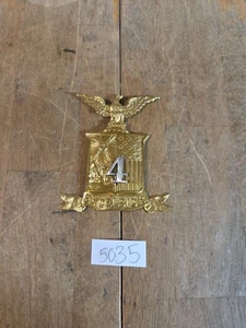 DISTINTIVO CAPPELLO SHAKO STATO NEW YORK 4° BRIGATA EXCELSIOR - GUARDIA NAZIONALE - Foto 1 di 24