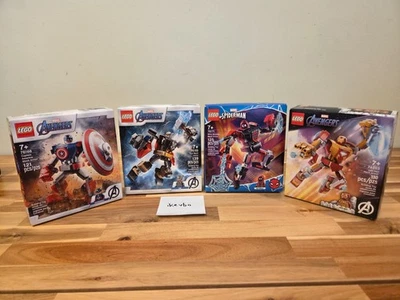 LEGO MECH SET: THOR 76168, CAPT. AMERICA 76169, IRONMAN 76203, SPIDERMAN 76171 - Image 1 of 4