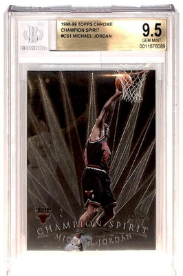 1998-99 Topps Chrome Champion Spirit Michael Jordan #CS1 BGS 9.5 ES6 - Image 1 of 2