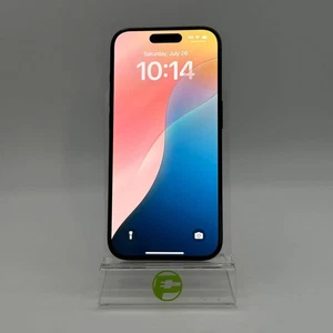 Apple iPhone 15 Pro 128 Go Noir Titane - Vitre arrière fissurée - Photo 1 sur 10